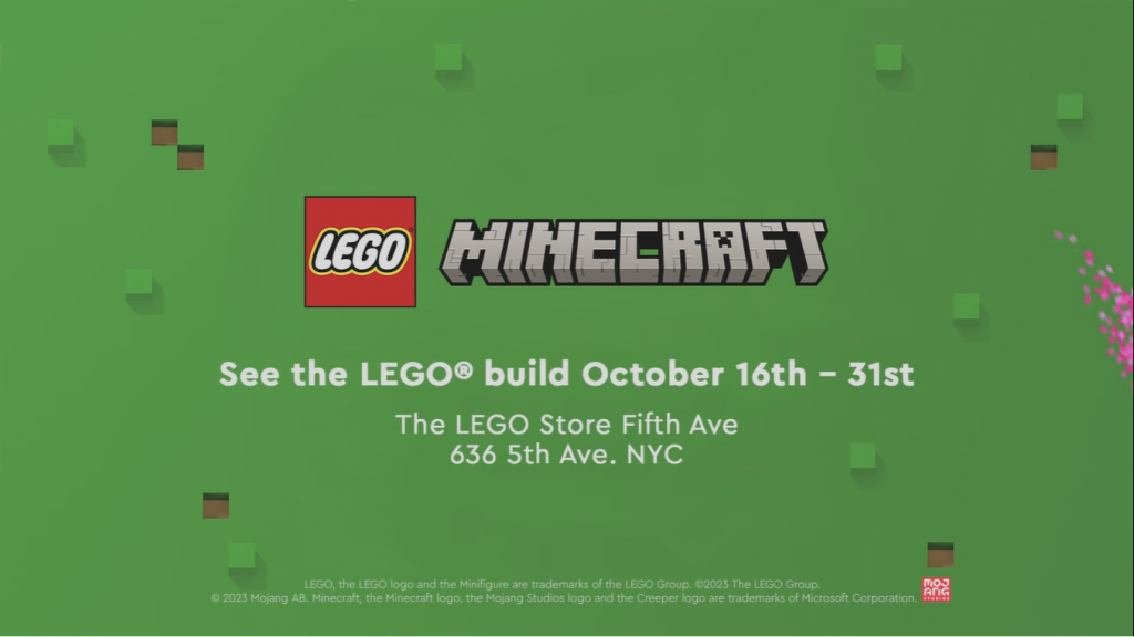LEGO Minecraft Event Block Brick Challenge Minecraft Live 2023