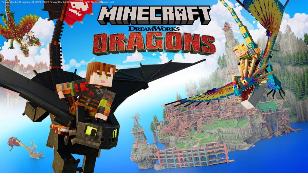 Minecraft Dragons DLC Universal New Years Celebration Marketplace